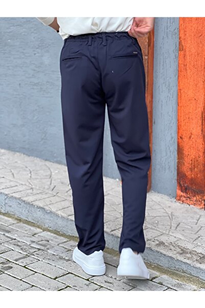 ElitWear Men's Drawstring and Elastic Waist Jogger Chino Pants