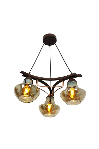 Taşcan Aydınlatma Ring 3 Lü Kahverengi Avize -(2044/3f)