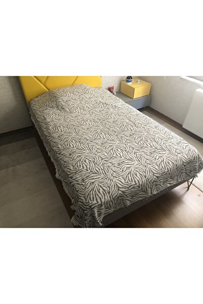 Koza Mix towel Black Zebra Patterned Single Multi-Purpose Pique - Bedspread 160X210 cm