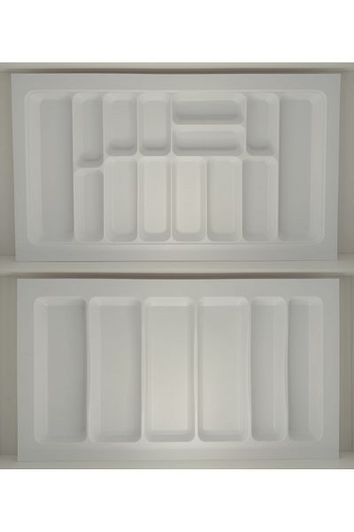 almital mobilya aksesuarları furniture accessories 85x49 εκ. Σετ 2 Λευκά Μαχαιροπήρουνα και Κουτάλια - 79Χ41 εκ. Κοπή