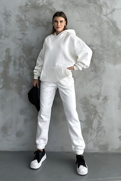 BayBayan Ανδρικό Basic Oversize Σετ φόρμας με 3 κλωστές