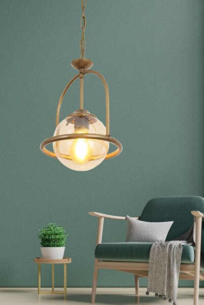 Taşcan Aydınlatma Arkas Tekli Eskitme Bal Camlı Sarkıt Çocuk Odası Kolidor Mutfak Avize