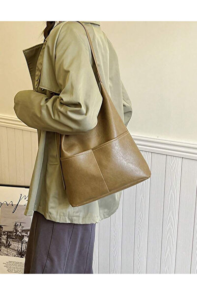 İAMBTŞY Vintage Fashion Γυναικεία Τσάντα Ώμου από Μαλακό Δέρμα με Φερμουάρ κα...