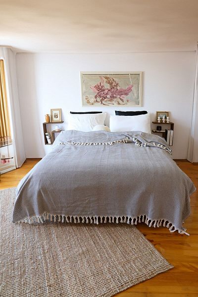 Koza Mix towel Anthracite Double Fringed Bedspread/Pike 200 X230 cm