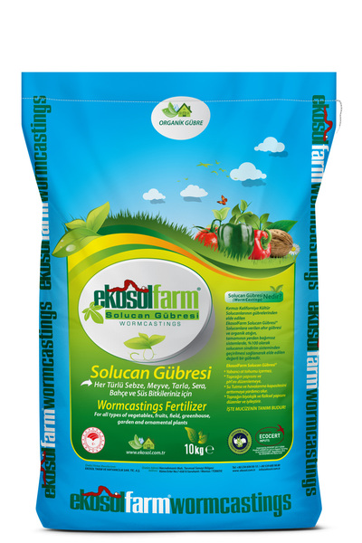 EkosolFarm %100 Solucan Gübresi 10 Kg + Sıvı Solucan Gübresi 1 Litre