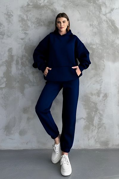 BayBayan Ανδρικό Basic Oversize Σετ φόρμας με 3 κλωστές