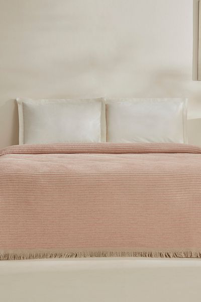 Karaca Home Sion Double Sonil Blanket - Powder
