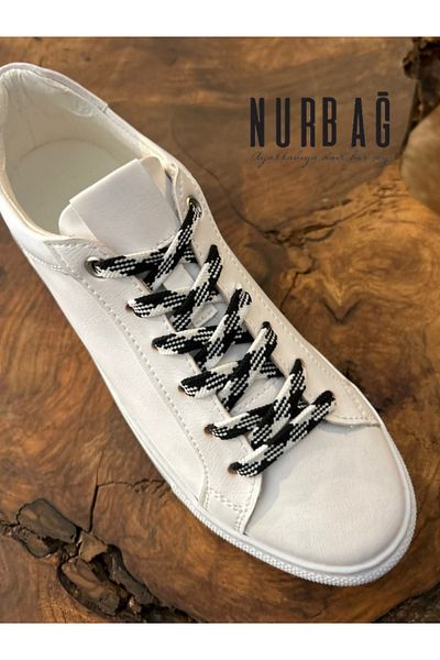 NURBAĞ DOKUMA Sports Shoes Black White Transitional Laces 1 Pair 90 Cm Bs01