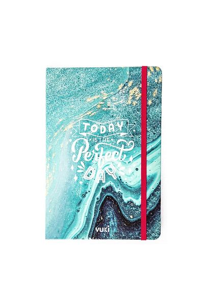 VUKİ Patterned Hard Cover Elastic Notebook A5