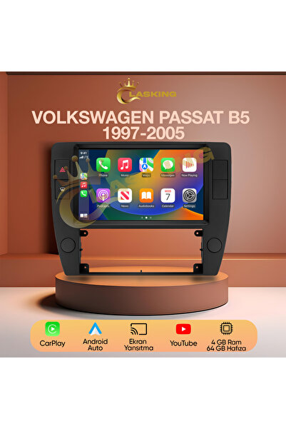ClasKing VOLKSWAGEN PASSAT B5 1997-2005 ARASI UYUMLU 4GB RAM 64GB HAFIZA ANDROİD CARPLAY MULTİMEDİA