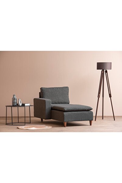 Pafu Lungo Modüler Daybed - Koyu Gri Keten