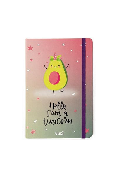 VUKİ Patterned Hard Cover Elastic Notebook A5