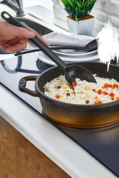 Tanemce 1 Piece Practical Fireproof Non-Stick Teflon Spoon - 220 Degree Resistant Teflon Serving Spoon