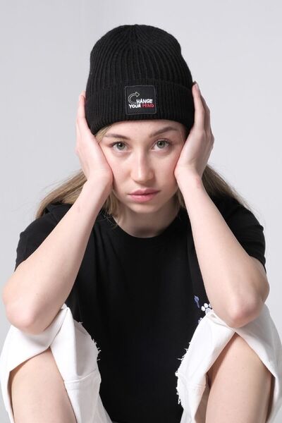 Tsc House Unisex 22wcbe481u Change Your Mind Вишита шапка, чорна, один розмір