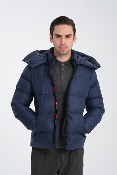 Frappoli Товстий чоловічий надувний пуховик з капюшоном - стандартний крій