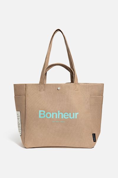Bonheur N ° 4 Canvas Bag- Espresso Cream