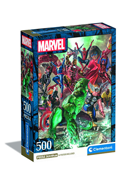 CLEMENTONI Puzzle HQC Marvel+Poster 500 Piese
