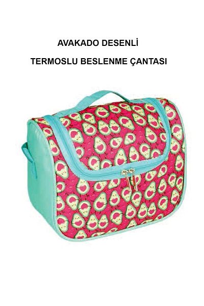 GENC DIJITAL BASKI Avocado Patterned Thermos Lunch Box