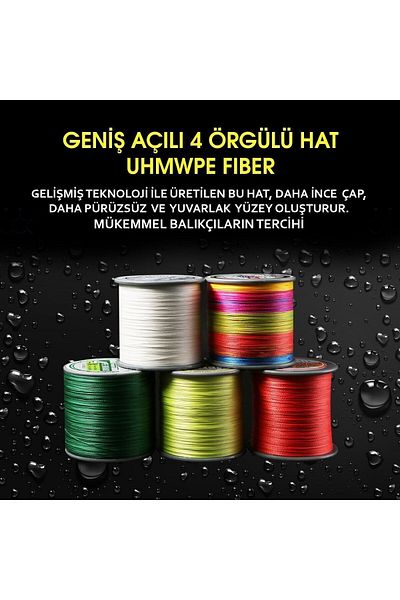 Mercan Premium Pe Braid - Green X4 Fish Tape, 1000 m