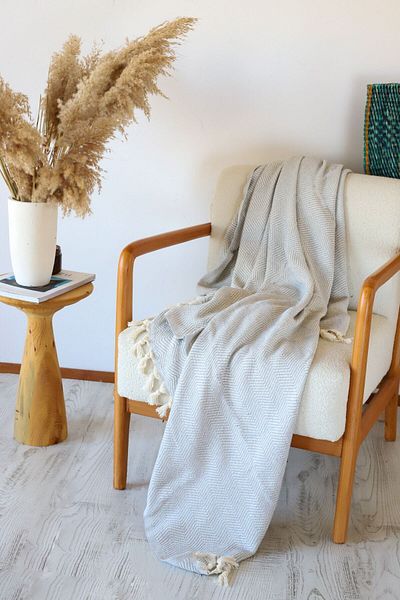 Koza Mix towel Sofa Bed Cover Gray 180x210 Cm Sofa Cover