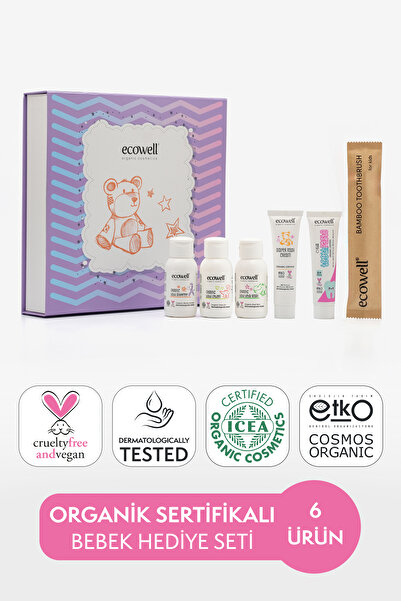 Ecowell Bebek Hediye Seti - Organik Sertifikalı - 6 Ürün