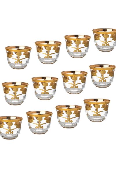Dania A set 12 Arabic coffee cups, made in Turkey, + lobes, elegant & unique designs
