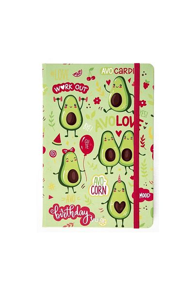 VUKİ Patterned Hard Cover Elastic Notebook A5