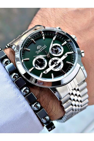 Bentini Men's Watch with Special Bombed Glass Function