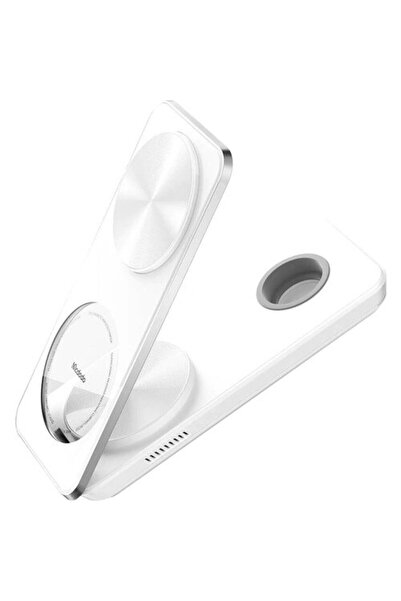 Mcdodo Ch-1150 3in1 Katlanabilir Kablosuz Şarj Cihazı Standı-beyaz