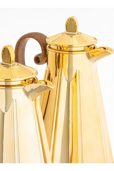 Dania Golden thermos set with wooden handle, 2 pieces