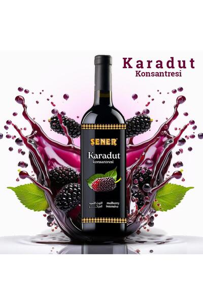 Şener GLİKOZSUZ KARADUT ÖZÜ ALTERNATİF MEYVE SUYU YOĞUN KIVAM MEYVE SUYU 640 GR