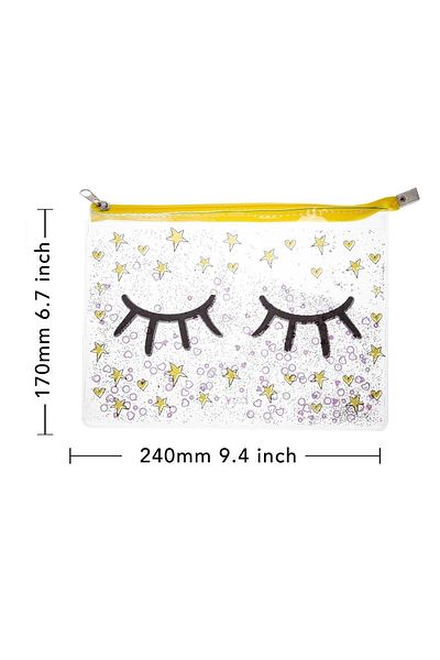 VUKİ Clear A5 File - Eyelash Glitter and Watery Zipper