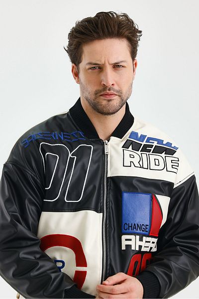 İLKCET MODA Unisex Jacket with Quilted Inside and Embroidery