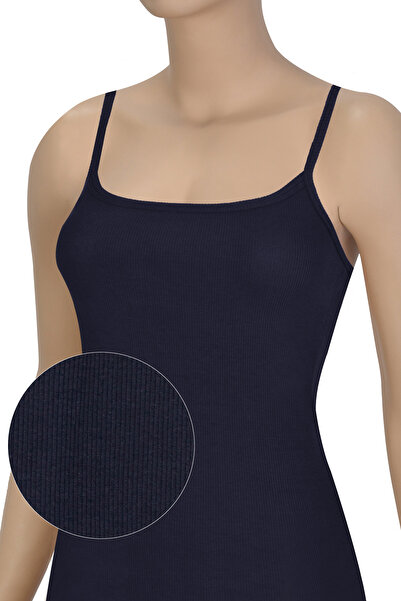 Öts Kadın 3'lü Fitilli Görünümlü İp Askılı Pamuklu Atlet