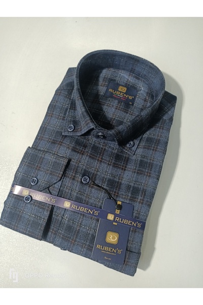 RUBENS GÖMLEK Класична сорочка з однією кишенею, 100% бавовна, зимова