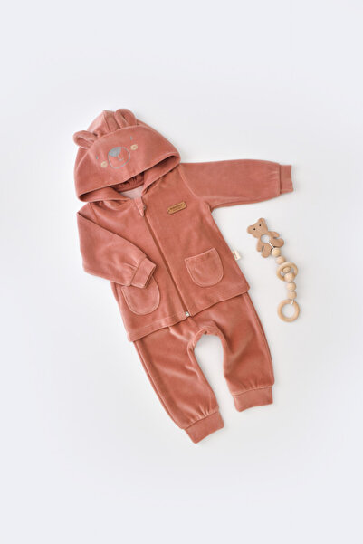 Evelise Σετ αρκουδάκια, φερμουάρ, κουκούλα, μακρύ παντελόνι, 80% βαμβάκι, 20%...