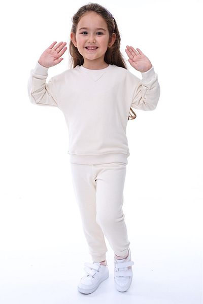 Kyex Girl's Cotton Bottom Top Tracksuit Set
