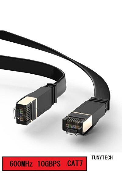 Tunytech Cat7 Ethernet RJ45 600MHz 10GBPS Modem İnternet Kablosu 10m 15m Modem PS5 Switch Xbox Tam uyumlu