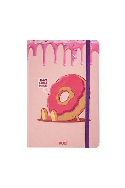 VUKİ Patterned Hard Cover Elastic Notebook A5