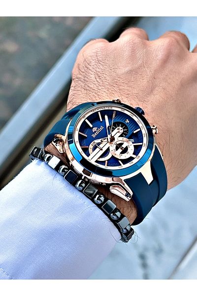 Bentini Bentini Slicon Cord Men's Watch with Bracelet Gift