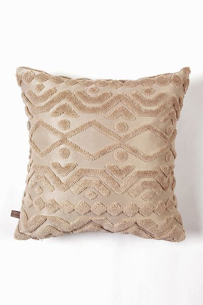 HAMUR Bohemian Special Design Punch Punch Pattern Τετράγωνο Διακοσμητικό Μαξιλάρι Ριχτάρι Κάλυμμα Letta Natural