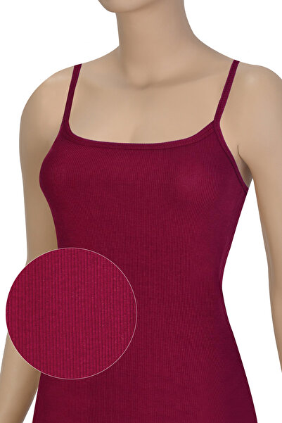 Öts Kadın 3'lü Fitilli Görünümlü İp Askılı Pamuklu Atlet