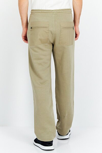 Esprit Men Regular Fit Brand Logo Drawstring Pants, Sage Green