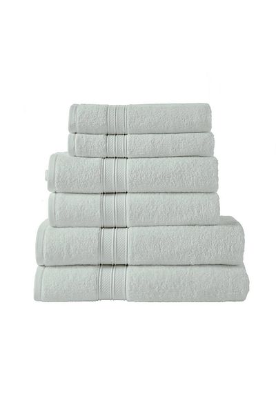 Donetella 6-Pcs Towel Set -2 Pcs Bath Sheet, 2 Pcs Bath Towel, 2 Pcs Hand Towel 600 GSM 100% Combed Cotton