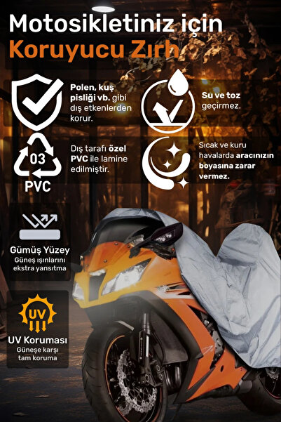 Breen Falcon Soft 50 için Arka Çanta ve Kilit Uyumlu Gri Motosiklet Branda, Güvenli