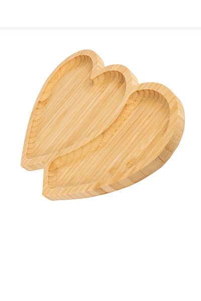 stilsenin34 25X13 cm Decorative Heart Presenter - Coffee Color, Snack Bowl and Turkish Delights