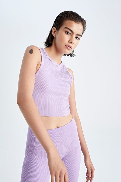 DeFacto Bezszwowy top z dekoltem halter - Y8435Az22Hs