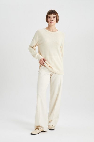 DeFacto Relaxed Fit Crew Neck kötöttáru pulóver - X3066az23wn