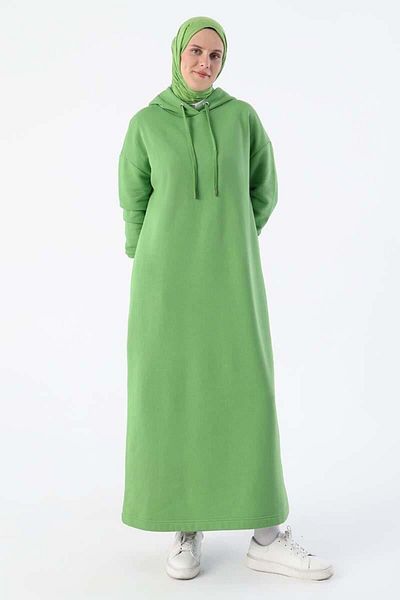 ALLDAY Rochie de bază cu glugă verde