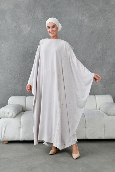 Fzd filizzade garnili inci ve tül detaylı ferace